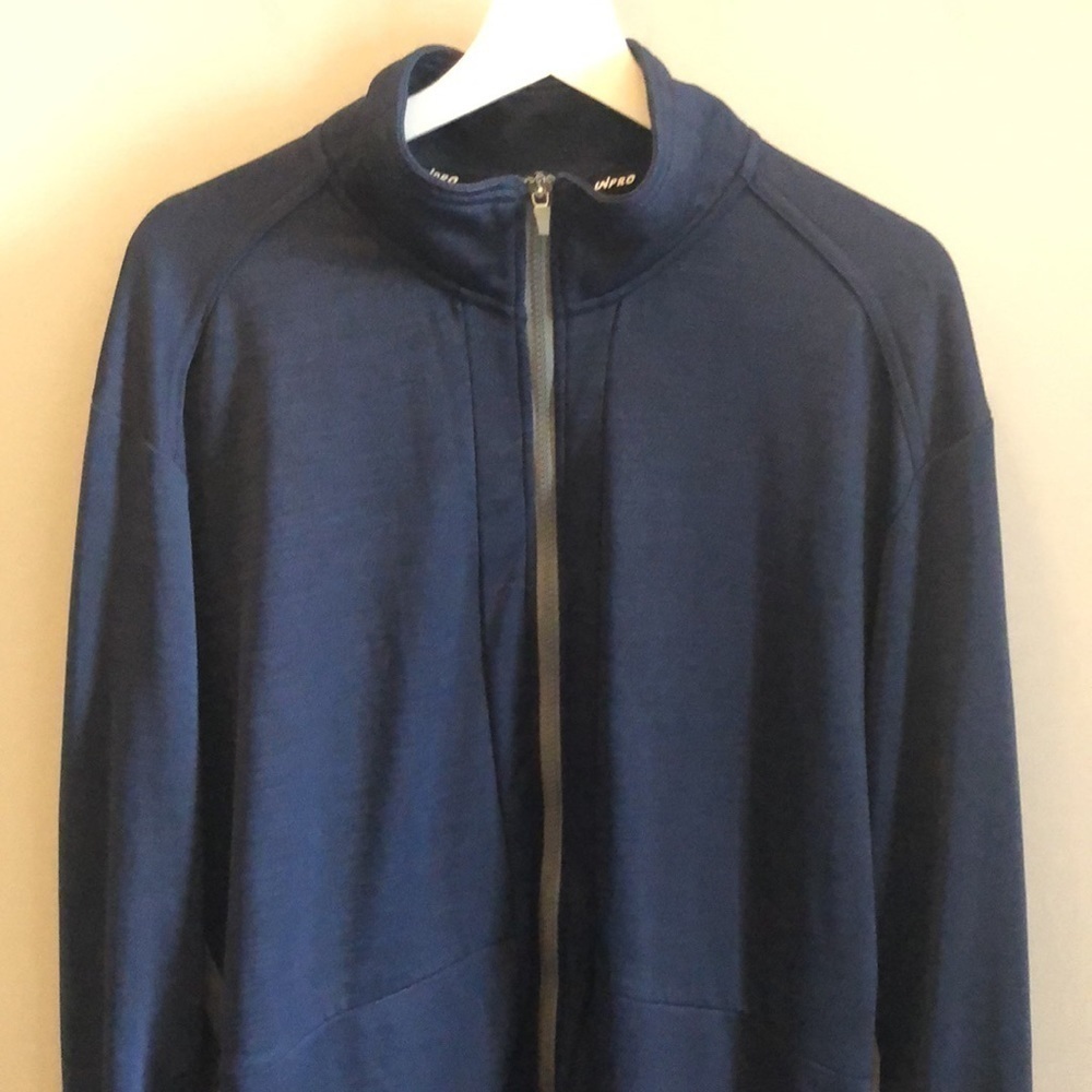 Unipro Men’s Jacket Zipper Qwick Dry Size XXL Pockets Navy Gray - Picture 2 of 9